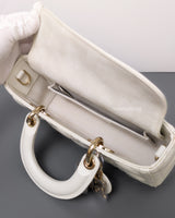 Dior Lady D-Joy Small | Latte Lambskin Light Gold Hardware-details