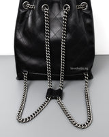 Chanel Urban Luxury Drawstring Backpack Medium | Black  Calfskin Ruthenium Hardware-details
