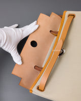 Hermes Herbag 31 | Beton/Naturel Sable Canvas Palladium Hardware-details