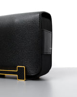 Hermes Geta Black Chevre Mysore Gold Hardware-details