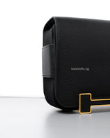 Hermes Geta Black Chevre Mysore Gold Hardware-details