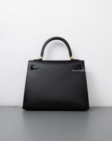 Hermes Kelly Sellier 25 | Black Epsom Gold Hardware-back