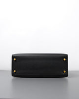 Hermes Kelly Sellier 25 | Black Epsom Gold Hardware-details