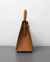 Hermes Kelly Sellier 25 | Gold Epsom Gold Hardware-side