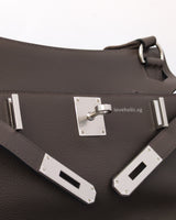Hermes Jypsiere Mini | Ecorce Evercolor Palladium Hardware-details