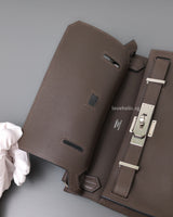Hermes Jypsiere Mini | Ecorce Evercolor Palladium Hardware-details