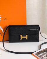 Hermes Constance To Go | Black  Epsom Gold Hardware-front