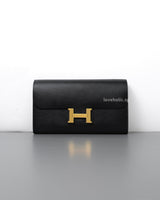 Hermes Constance To Go | Black  Epsom Gold Hardware-front1