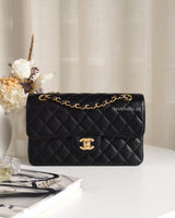 Chanel Classic Flap Small | Black Caviar Gold Hardware-front