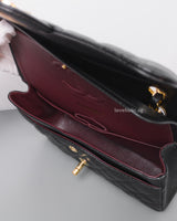 Chanel Classic Flap Small | Black Caviar Gold Hardware-details