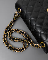 Chanel Classic Flap Small | Black Caviar Gold Hardware-details