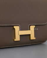 Hermes Constance Mini 18 | Etoupe Epsom Gold Hardware-details