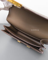 Hermes Constance Mini 18 | Etoupe Epsom Gold Hardware-details