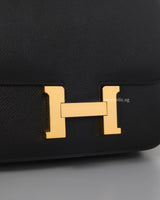 Hermes Constance Mini 18 | Black Epsom Gold Hardware-details