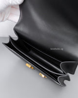 Hermes Constance Mini 18 | Black Epsom Gold Hardware-details