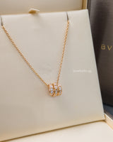 Bvlgari Serpenti Viper Necklace Full Pavé Diamonds | 18K Rose Gold-front