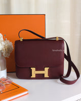 Hermes Constance 24 | Rouge Epsom Gold Hardware-front