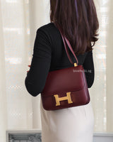 Hermes Constance 24 | Rouge Epsom Gold Hardware-model
