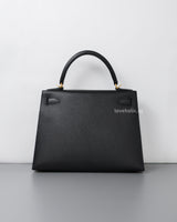 Hermes Kelly Sellier 28 | Black Epsom Gold Hardware-back