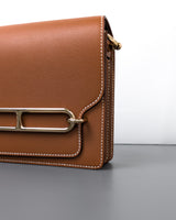 Hermes Roulis Mini | Gold Evercolor Gold Hardware-details