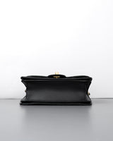 Chanel Top Handle Flap Bag Black Lambskin Gold Hardware-details