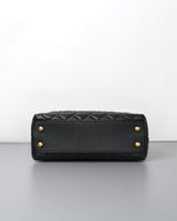 Chanel Coco Handle Small | Black Caviar Brushed Gold Hardware-details