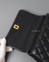 Chanel Coco Handle Small | Black Caviar Brushed Gold Hardware-details