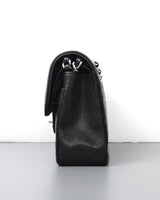 Chanel Classic Flap Small | Black Caviar Silver Hardware-details