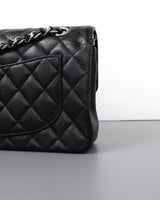 Chanel Classic Flap Small | Black Caviar Silver Hardware-details