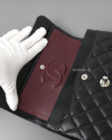 Chanel Classic Flap Small | Black Caviar Silver Hardware-details