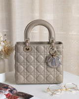 Dior My ABC Lady Dior Small | Sand Beige Lambskin Light Gold Hardware-front