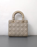 Dior My ABC Lady Dior Small | Sand Beige Lambskin Light Gold Hardware-back