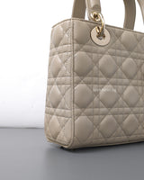 Dior My ABC Lady Dior Small | Sand Beige Lambskin Light Gold Hardware-details