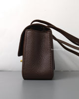 Chanel Maxi Flap Mini | 26B Brown Caviar Gold Hardware-details