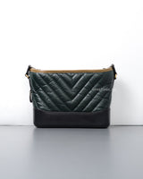 Chanel Gabrielle Hobo Small | Green Black Calfskin Multicolored Hardware-back