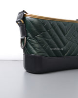 Chanel Gabrielle Hobo Small | Green Black Calfskin Multicolored Hardware-details