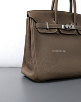 Hermes Birkin Retourne 25 | Etoupe Togo Palladium Hardware-details