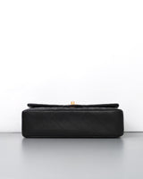 Chanel Classic Flap Medium | Black Lambskin Rose Gold Hardware-details