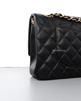 Chanel Classic Flap Medium | Black Lambskin Rose Gold Hardware-details