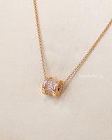 Bvlgari B.zero1 Necklace Mini with Pavé Diamonds | 18K Rose Gold-front