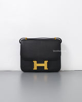 Hermes Constance 18 III Mini | Black Epsom Gold Hardware-front1