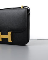 Hermes Constance 18 III Mini | Black Epsom Gold Hardware-details