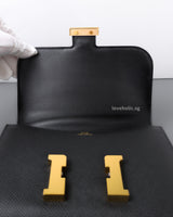 Hermes Constance 18 III Mini | Black Epsom Gold Hardware-details