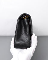 Chanel Classic Flap Medium | Black Lambskin Gold Hardware-side
