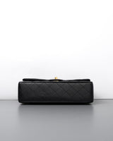 Chanel Classic Flap Medium | Black Lambskin Gold Hardware-details