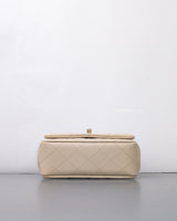 Chanel Top Handle Flap Bag 25S Beige Caviar Light Gold Hardware-details