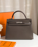 Hermes Kelly Sellier 32 | Etain Epsom Palladium Hardware-front