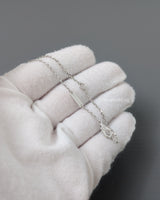 Van Cleef & Arpels VCA Vintage Alhambra Necklace Pendant | Chalcedony 18K White Gold-front1