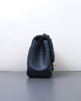 Chanel Classic Flap Mini Square | 18S Dark Blue Caviar Gold Hardware-side
