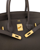 Hermes Birkin Retourne 30 | Etoupe Togo Gold Hardware-details